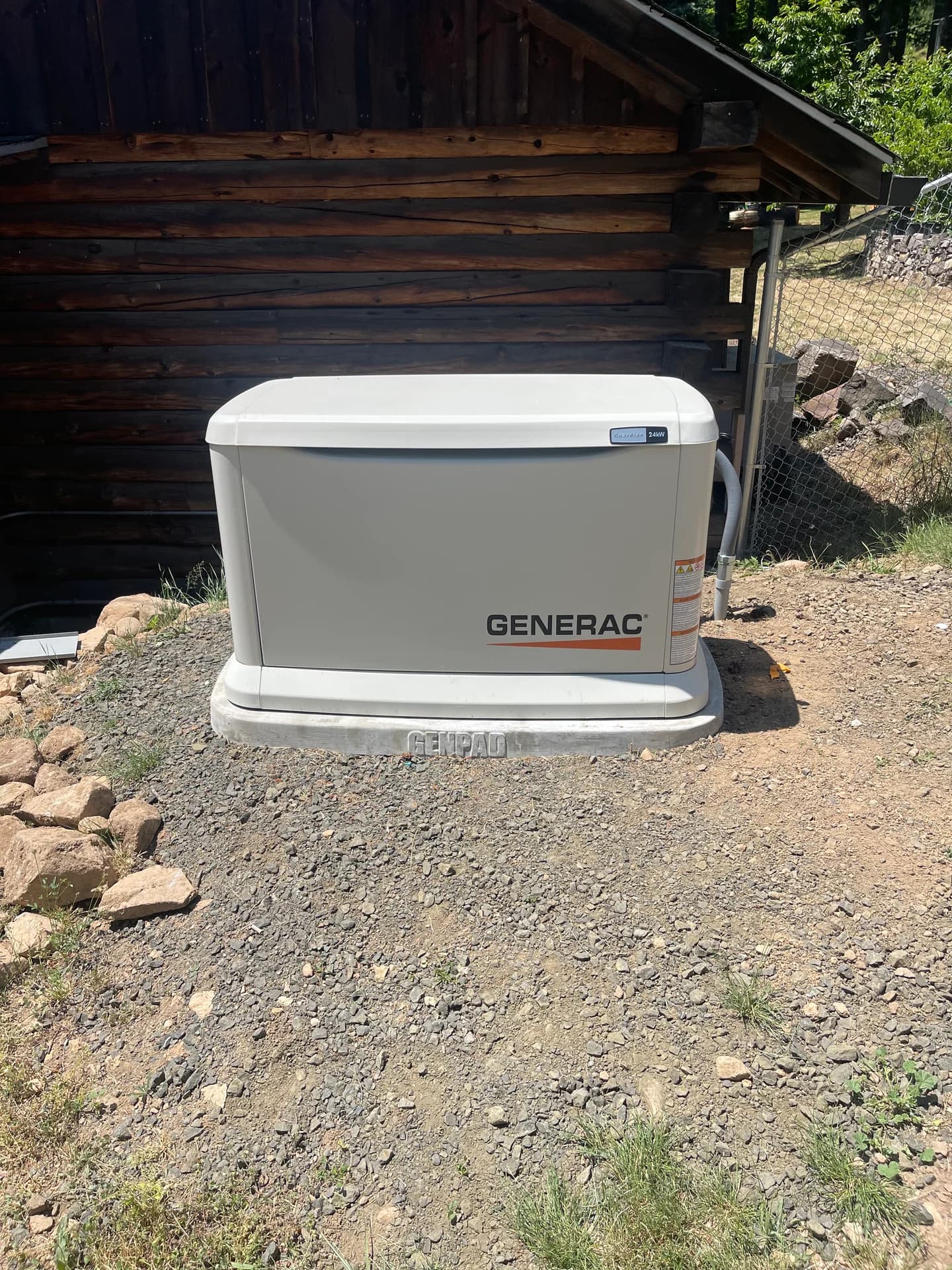 Generac whole-home standby generator installed on a Southern Oregon property
