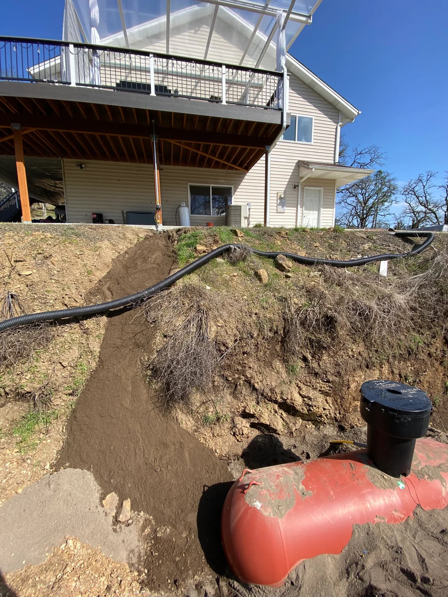 Underground propane tank installation